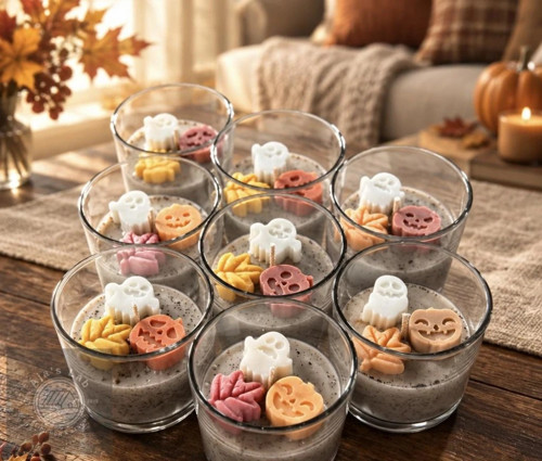 Halloween – sójová svíčka v čirém skle 120 g