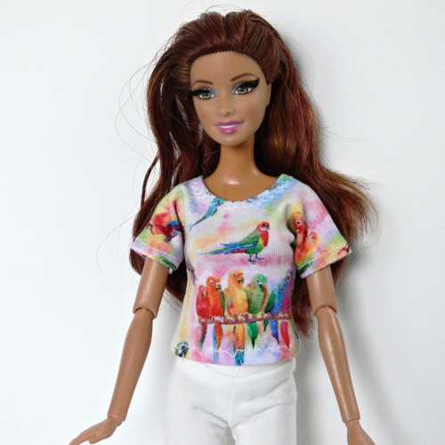 Barbie - tričko s papoušky