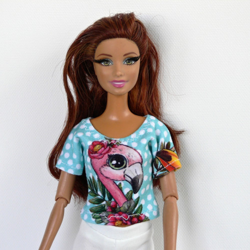 Barbie - tričko s plameňákem