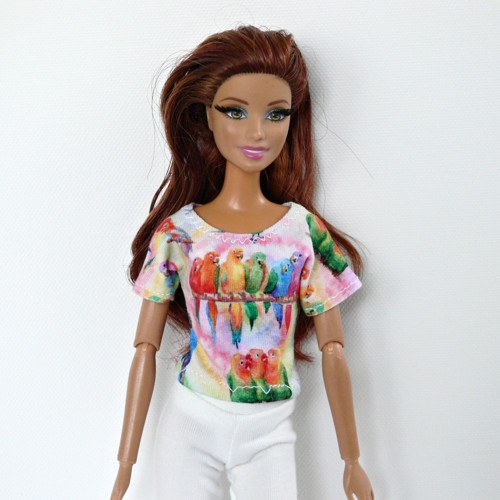 Barbie - tričko s papoušky — foto 1