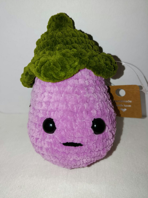Háčkovaný plyšový lilek 16 cm