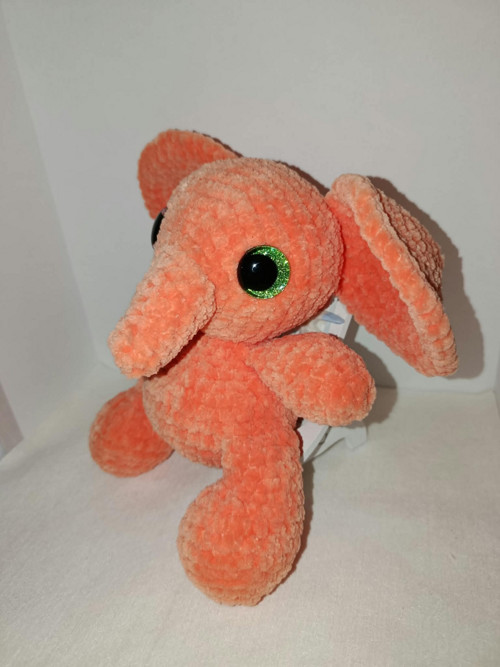 Háčkovaný plyšový sloník 19 cm