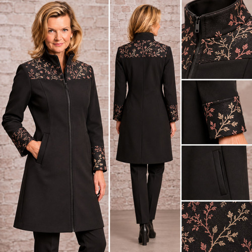 Softshelový kabát - Jacquard black - Vel. 38