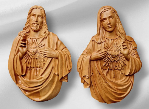 3D Drevorezba Panna Mária a Ježiš Kristus
