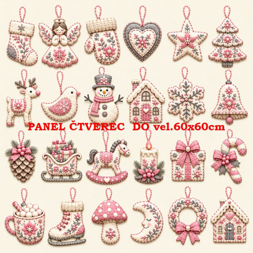 Bavlněný panel 60x60 cm - skladem — foto 1