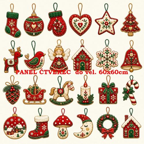 Bavlněný panel 60x60 cm - skladem — foto 1