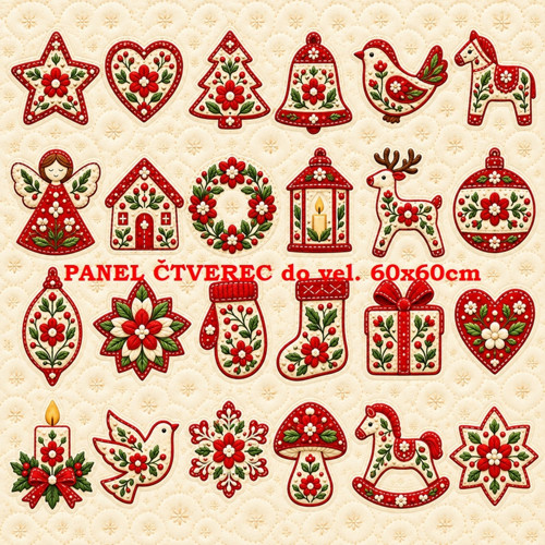 Bavlněný panel 60x60 cm - skladem — foto 1