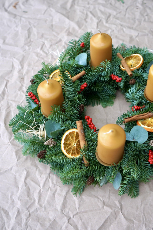 Adventní věnec medový