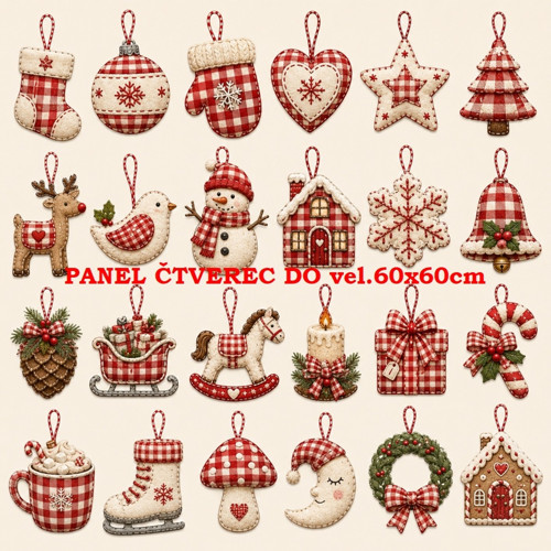 Bavlněný panel 60x60 cm - skladem — foto 1