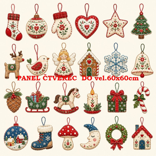 Bavlněný panel 60x60 cm - skladem — foto 1