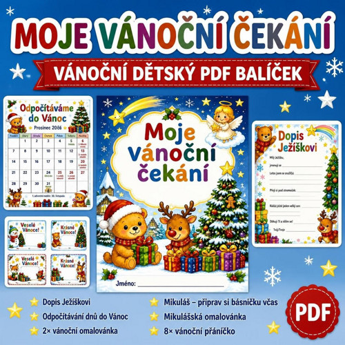 Moje vánoční čekání – dětský PDF balíček