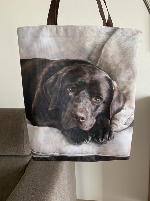 Nepromok. taška přes rameno XL- Hnědý Labrador pes