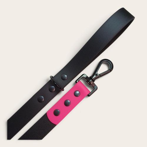 Vodítko L - black dark pink
