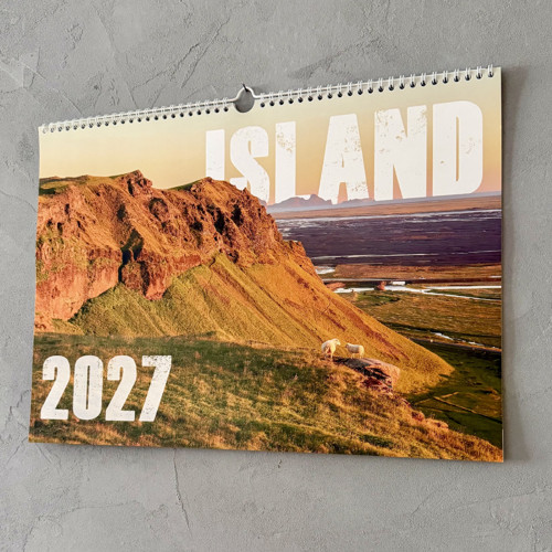 Autorský nástěnný kalendář 2027 Island – A3