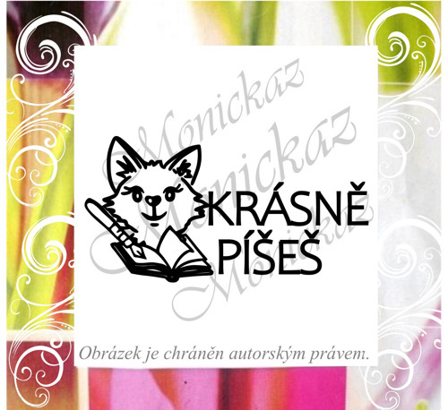 Krásně píšeš liška 2731. Razítko.