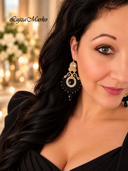 Leandra soutache / sutaš náušnice