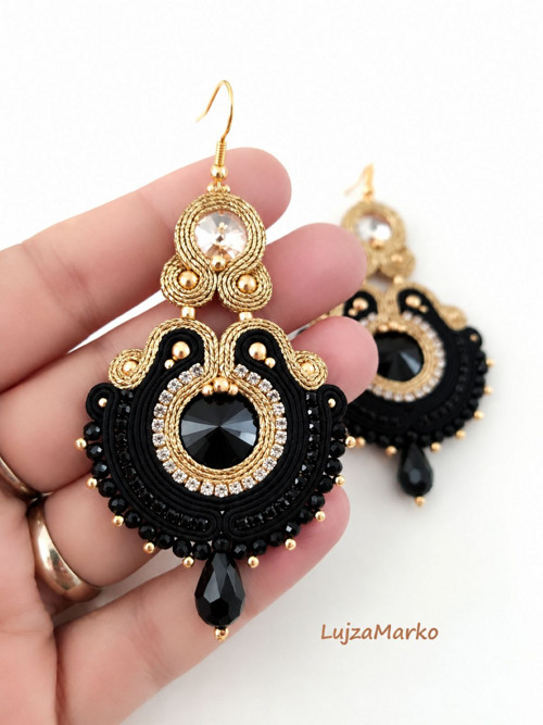 Leandra soutache / sutaš náušnice