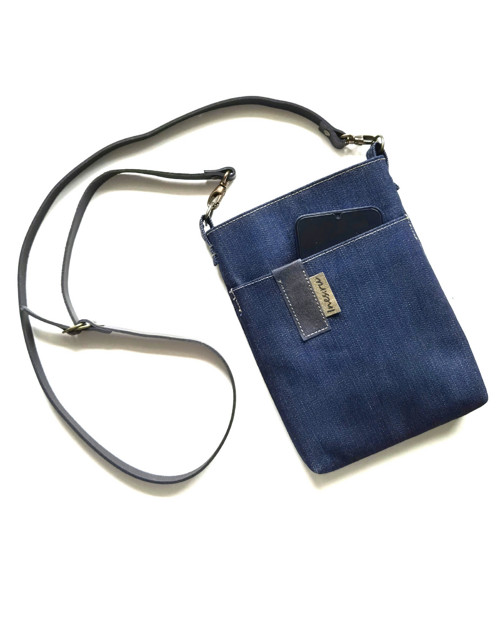 Crossbody taška na drobnosti z džínsoviny