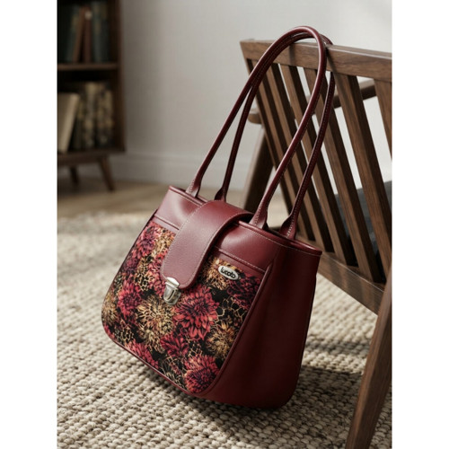 Velká kabelka Lemi Batik – vínová
