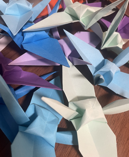 Sada origami jeřábů