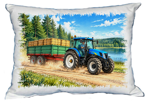 Moon River New Holland traktor s vlekem polštářek