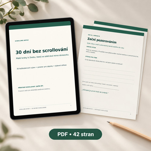 30 dní bez scrollování – pracovní sešit PDF