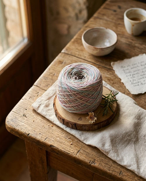 Ručně barvená hedvábná příze Lotus Yarns #02