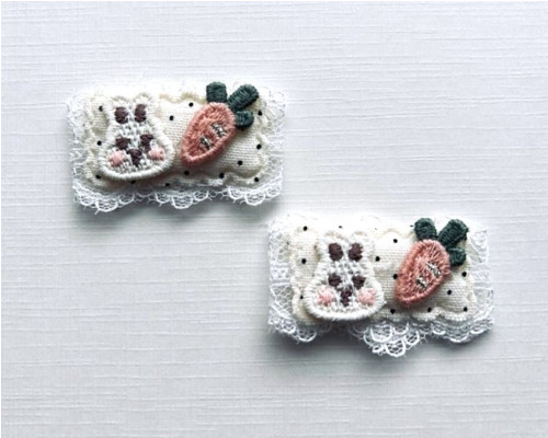 Aplikace/nášivka 4,5x2cm (1ks) - bílá