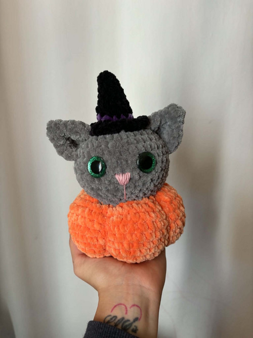NÁVOD - Halloweenská kočka Mína