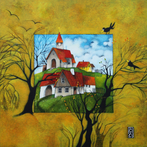Ve žlutém kabátku ... 40x40cm