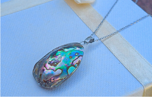 Náhrdelník Abalone Paua mušle, chirurgická ocel