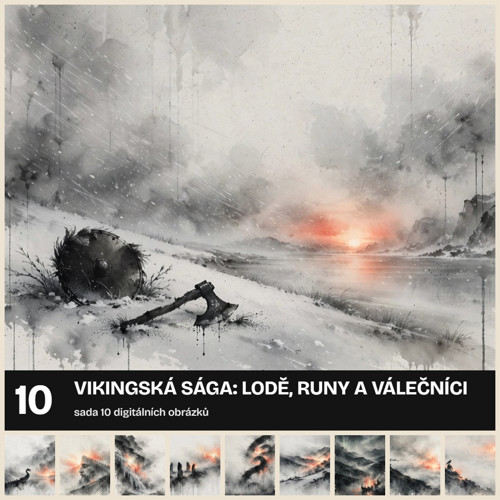 Vikingská sága (Sada 10 ks - digitální grafika)