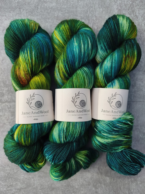 "Pralesní úsvit" - 100g/420m,75% vlna,25% poly