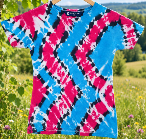 Cik cak veselé batikované tričko