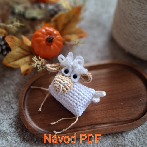 Návod na háčkovanou brož ovečky