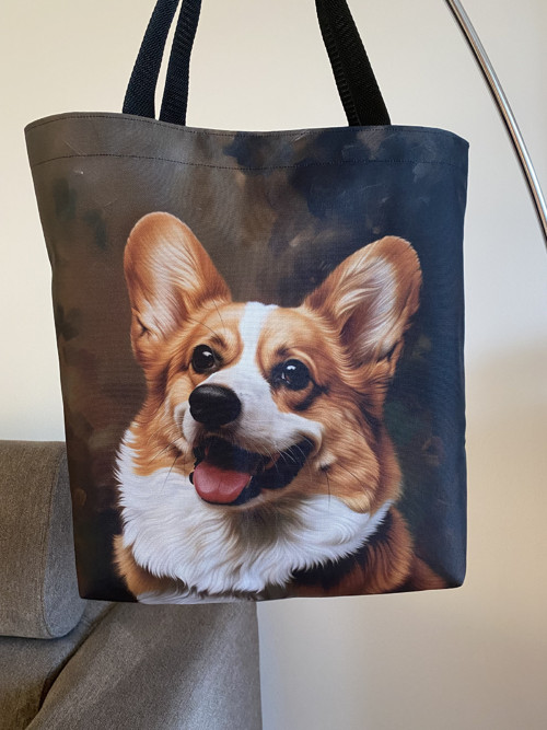 Nepromok.taška přes rameno XL - Pes Corgi