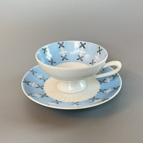 Starožitný moka šálek s podšálkem 70ml, Durynsko