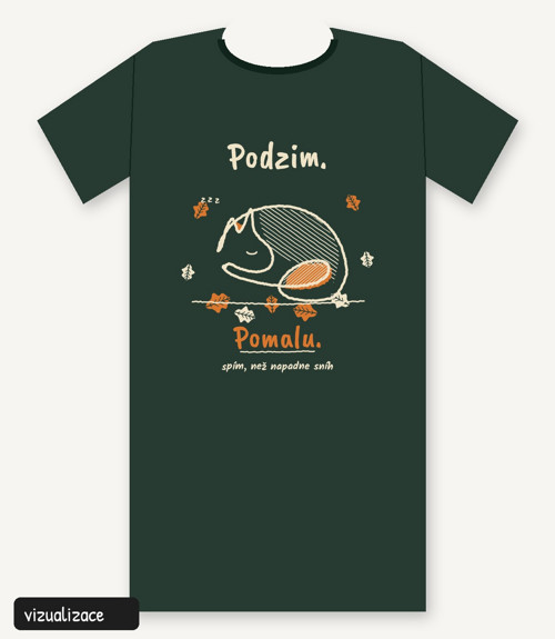 Unisex tričko „Podzim. Pomalu.“ s liškou