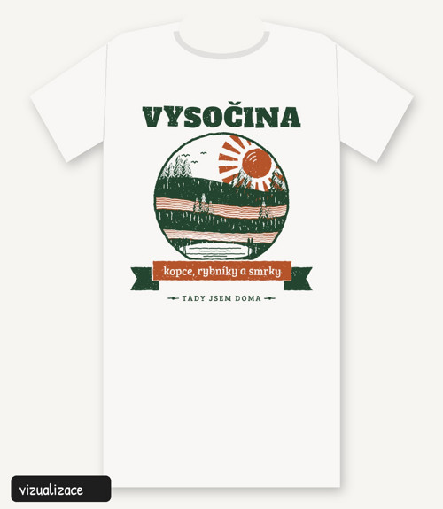 Unisex tričko „Vysočina – tady jsem doma“
