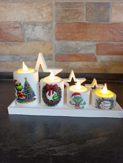 Adventní svícen Grinch