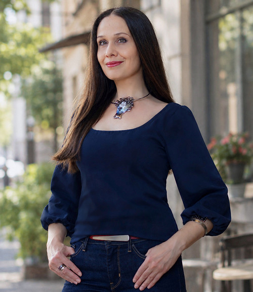 Autorská halenka "INDIGO" No.7- i jiné barvy