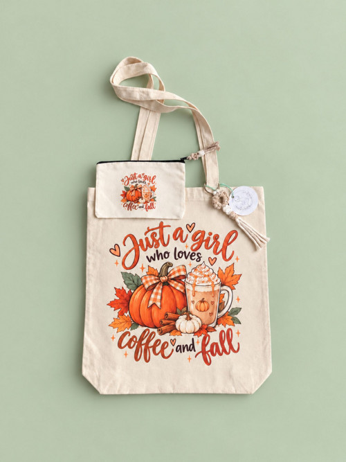 Plátěná taška Coffee an Fall/ podzim a káva