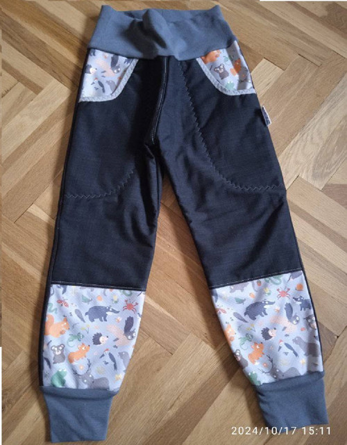 Beránkové sofsthellové kalhoty - 98 zvířátka
