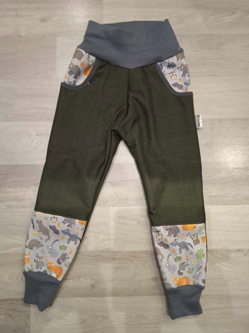 BERÁNKOVÉ Softshellové kalhoty vel 116 - zvířátka