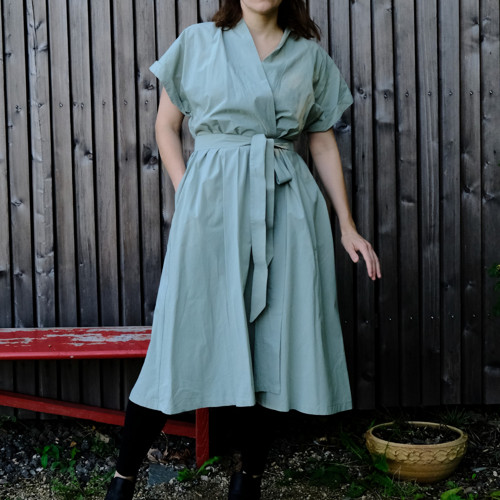 Kimono šaty ledová zelená