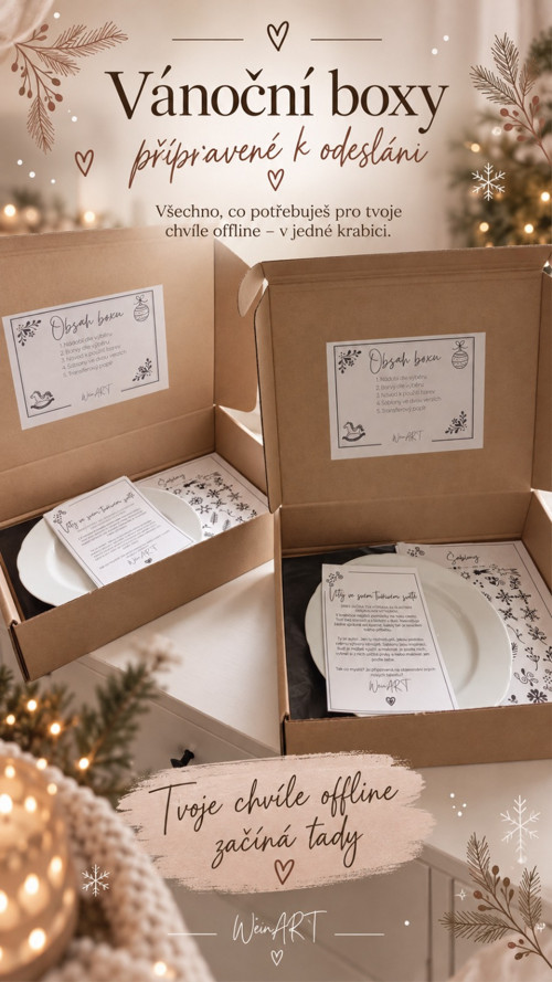 Malování na nádobí - Kreativní box talíř
