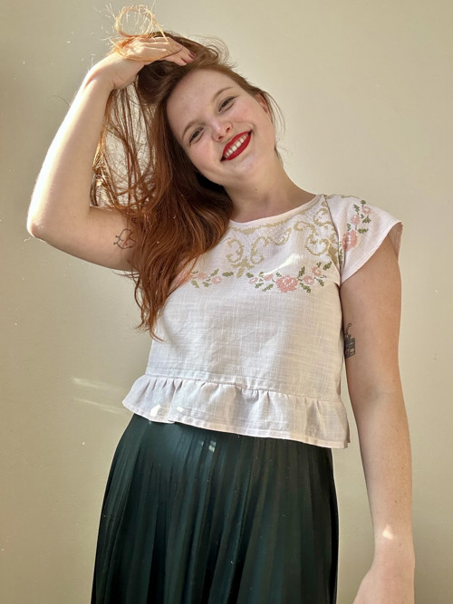 Top z vintage ubrusu — foto 1