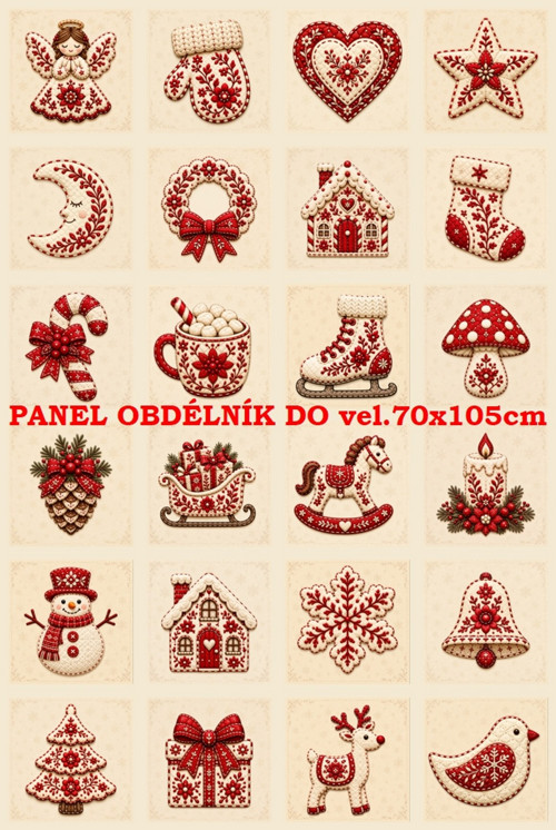 Bavlněný panel 47x70 cm - skladem — foto 1