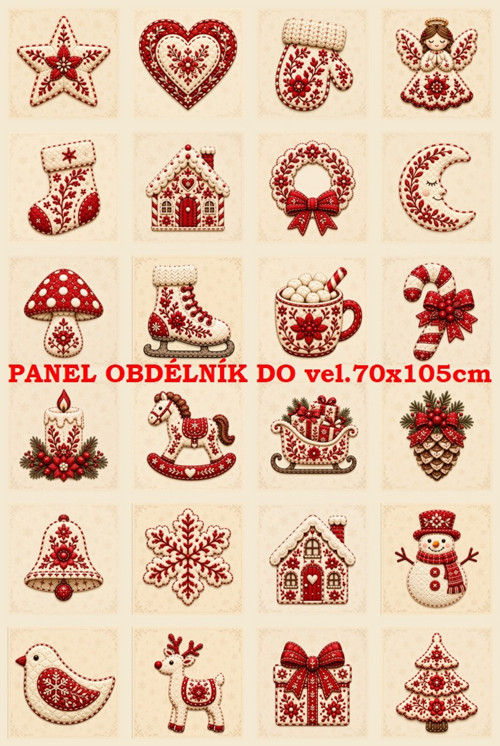 Bavlněný panel 47x70 cm - skladem