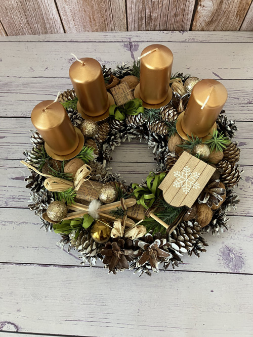 Adventní věnec - Měděný